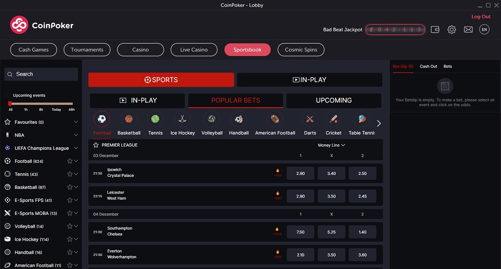 CoinPoker Online Sportsbook