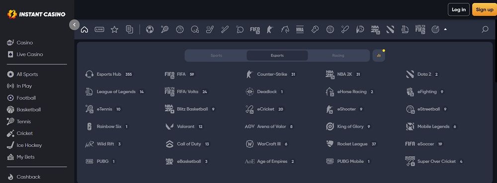 Instant Casino Online Esports