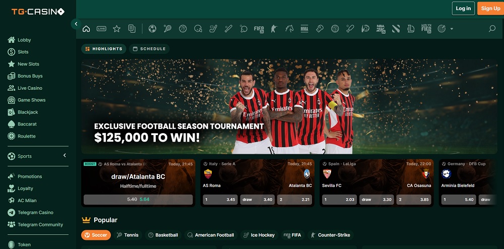 TG.Casino Online Sportsbook