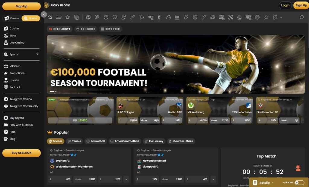 Lucky Block sports betting site