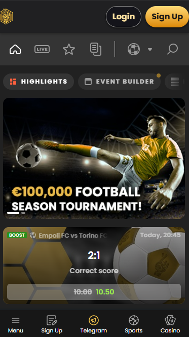 Lucky Block sports betting site homepage