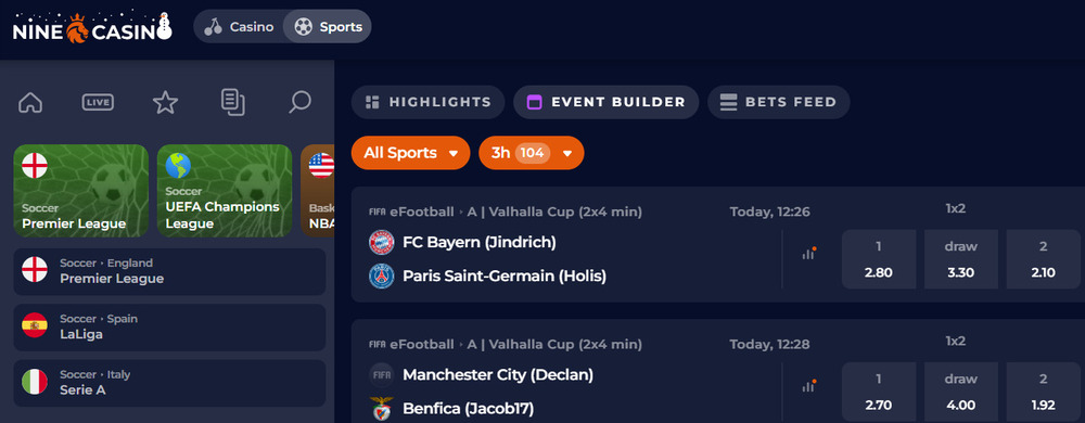 nine casino canada paris sportifs