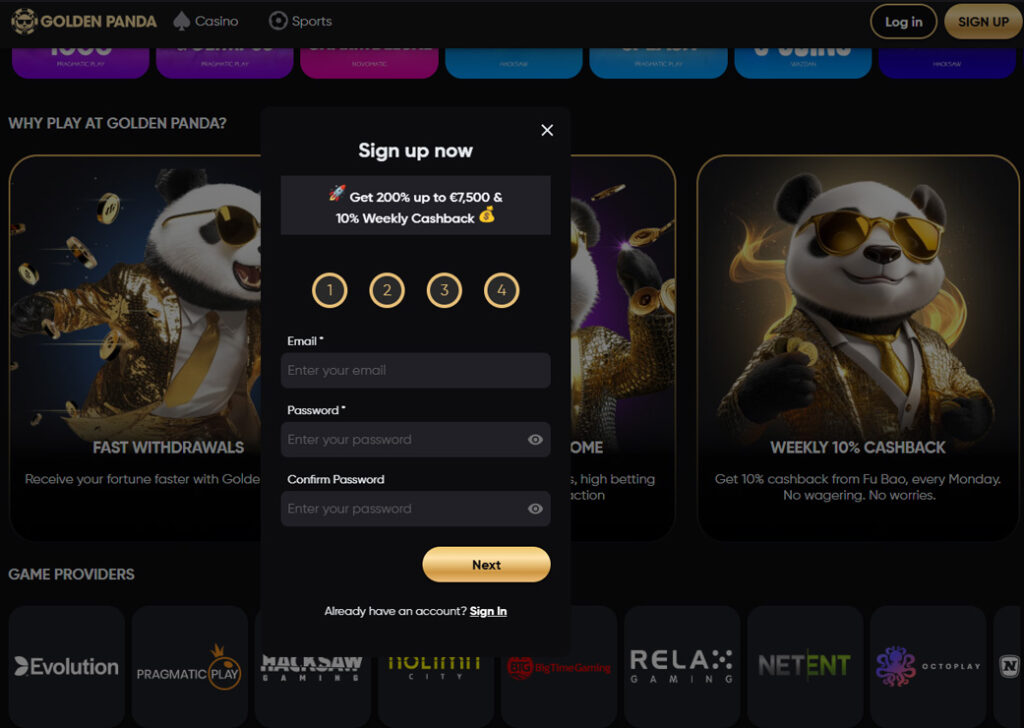 golden panda registration