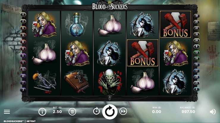 Blood Suckers Slot Game as seen on Desktop.