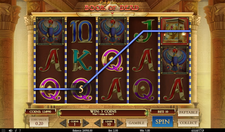 Book of Dead Slot Game Screen Desktop