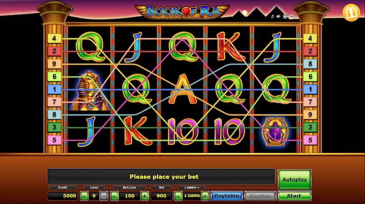 Book of Ra Slot Title Screen