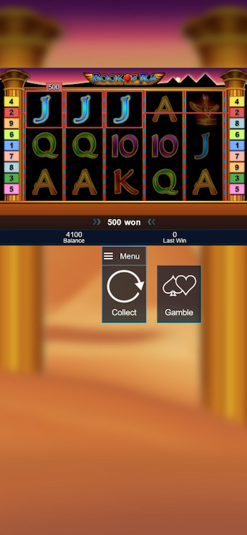 Book of Ra Slots Game Screen Mobile