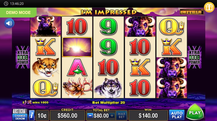 Buffalo Slots Game Screen Desktop