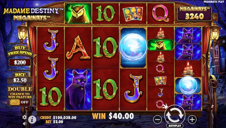 Madame Destiny Slot Game Screen Desktop