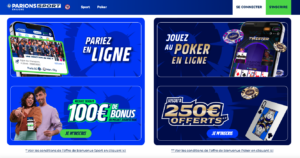 Parions sport homepage