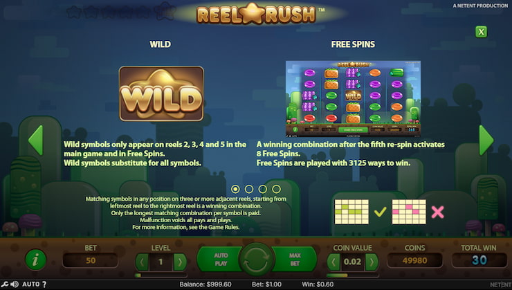 Reel Rush Netent Bonus Options Desktop