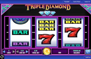 Triple Diamond Slot Machine Title Screen