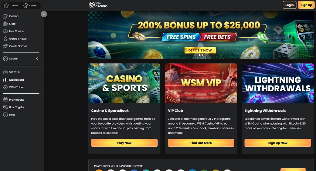 wsm welcome bonus and casino and sports