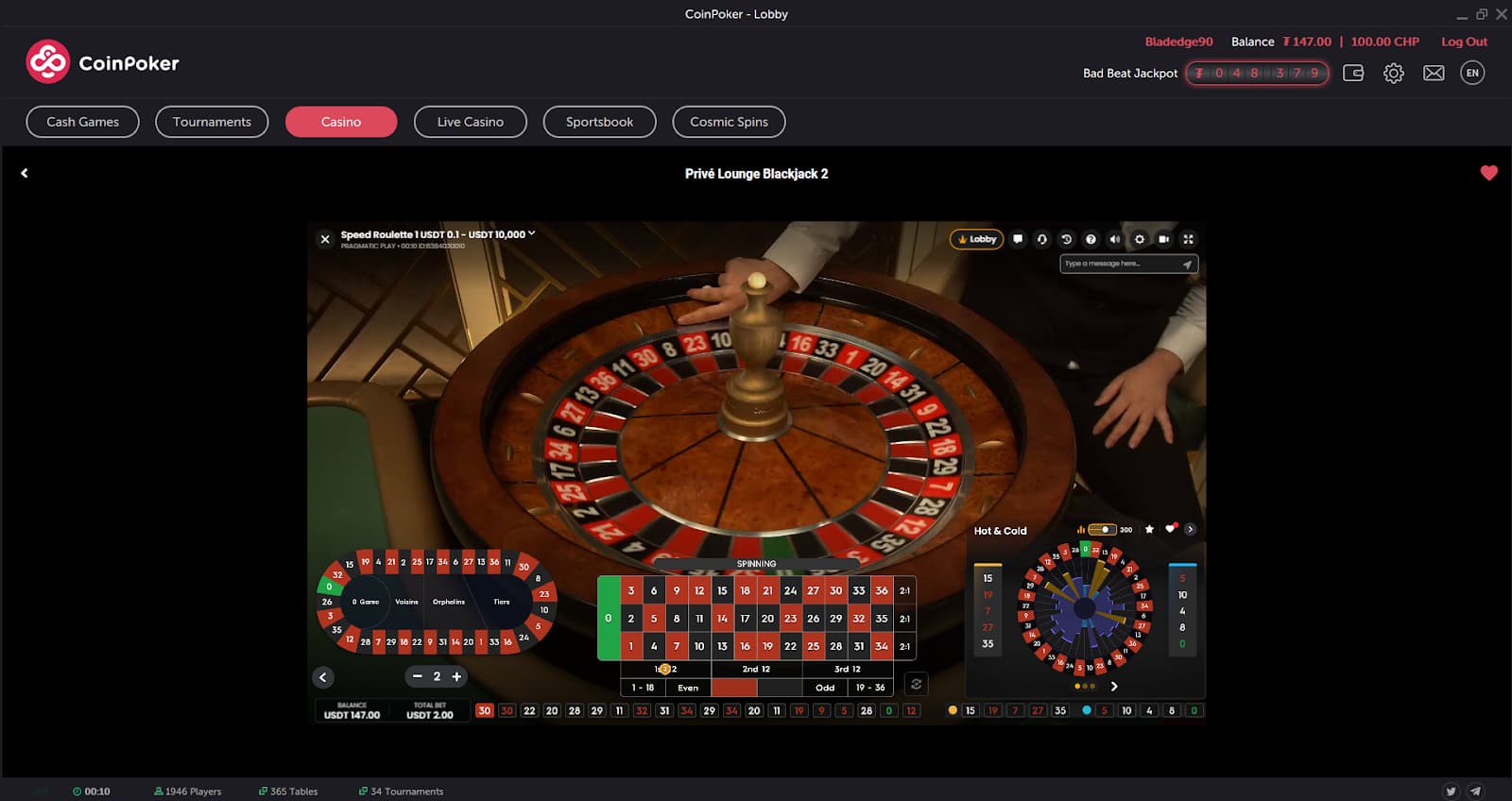 coinpoker live-roulette