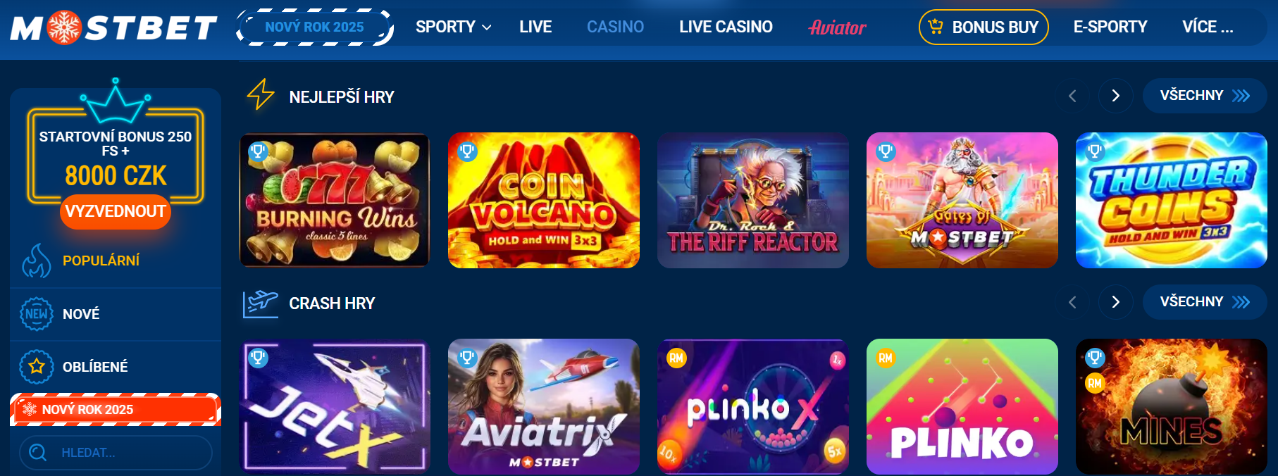 Zahraniční casino Mostbet