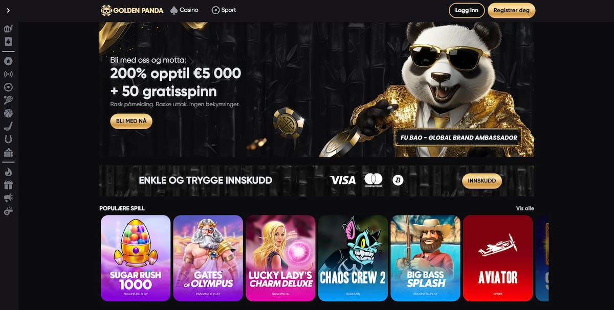 golden panda norsk casino nettside