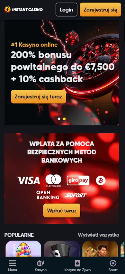 strona główna instant casino