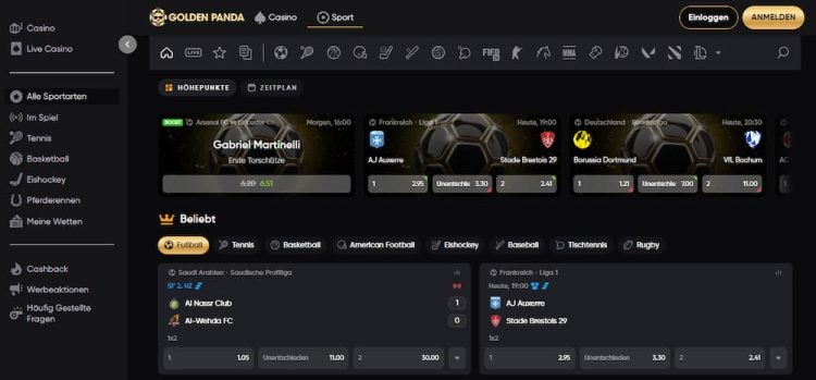 Golden Panda bitcoin bookmaker zonder Cruks