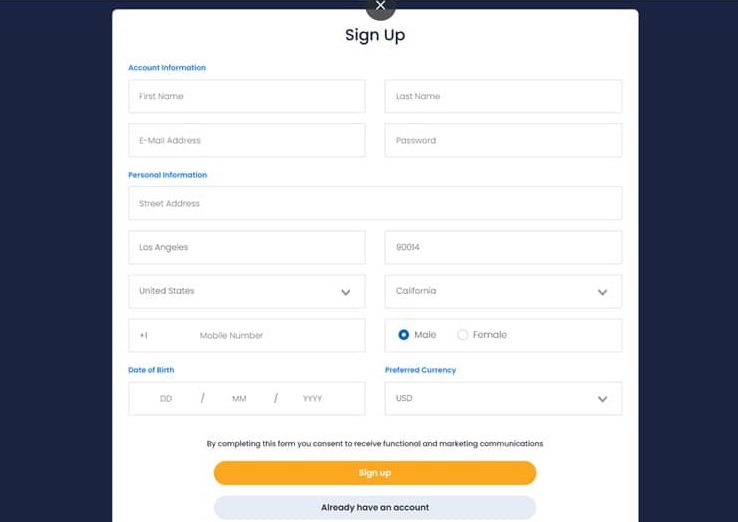 Inclave registration page