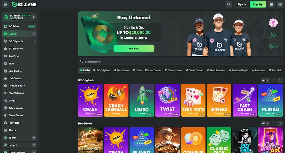 Cryptorino live crypto casino for players from the United Kingdom.
