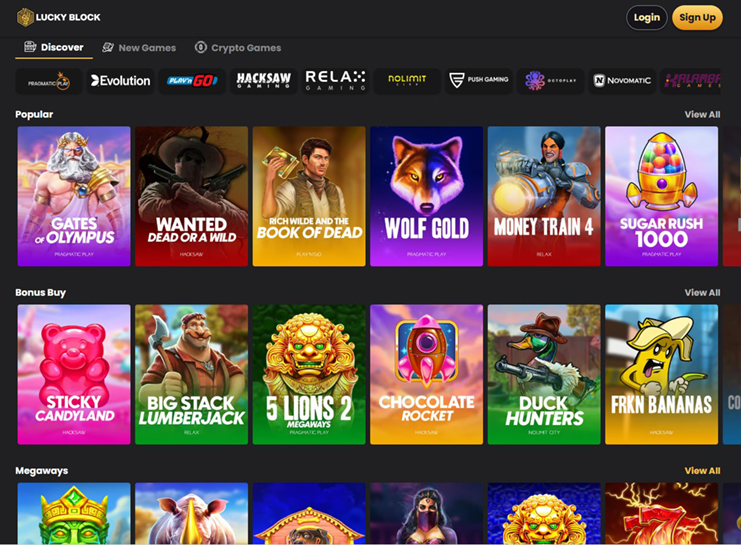 lucky block crypto slots