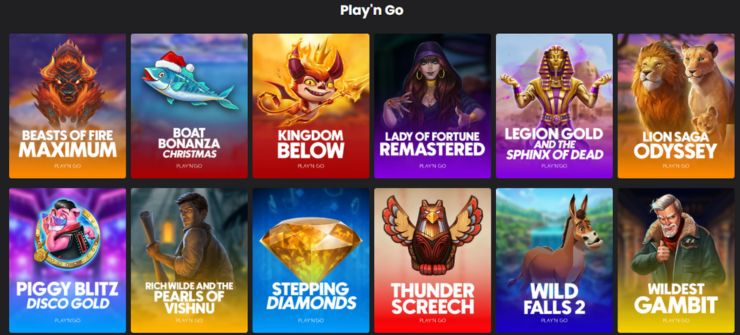 Play N Go games catalogue
