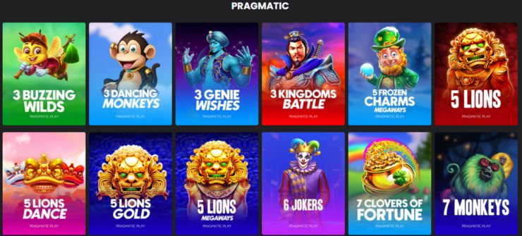 Pragmatic Play games catalogue