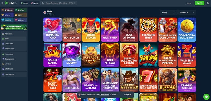 wild io crypto slots