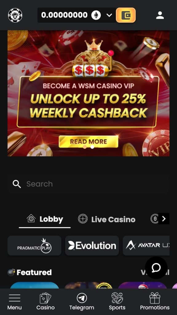 wsm - online ethereum casino