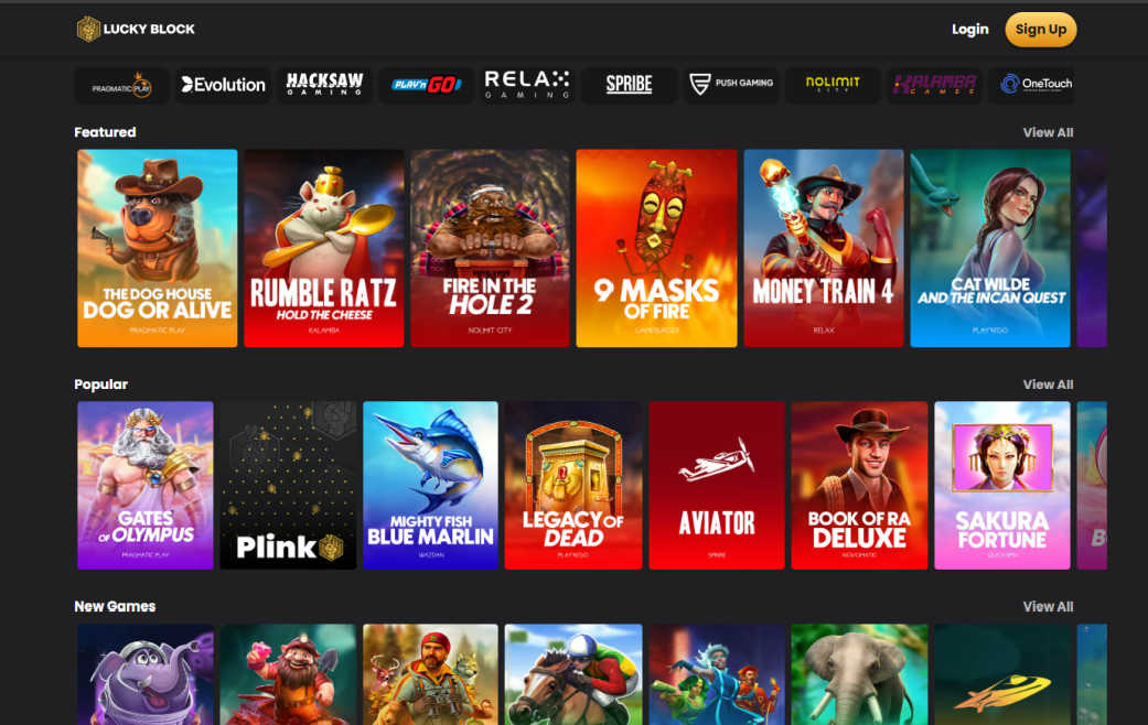 lucky block homepage