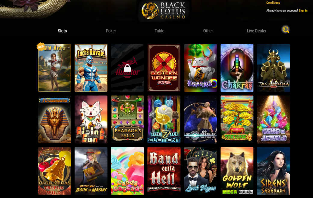 black lotus casino