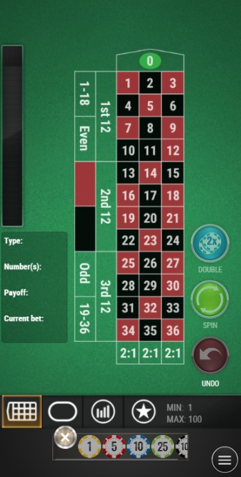 mobile roulette table