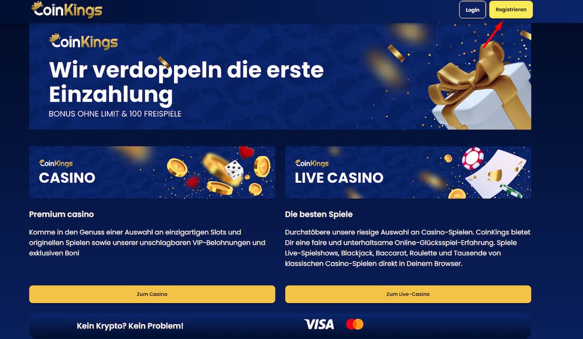 Account bei CoinKings erstellen