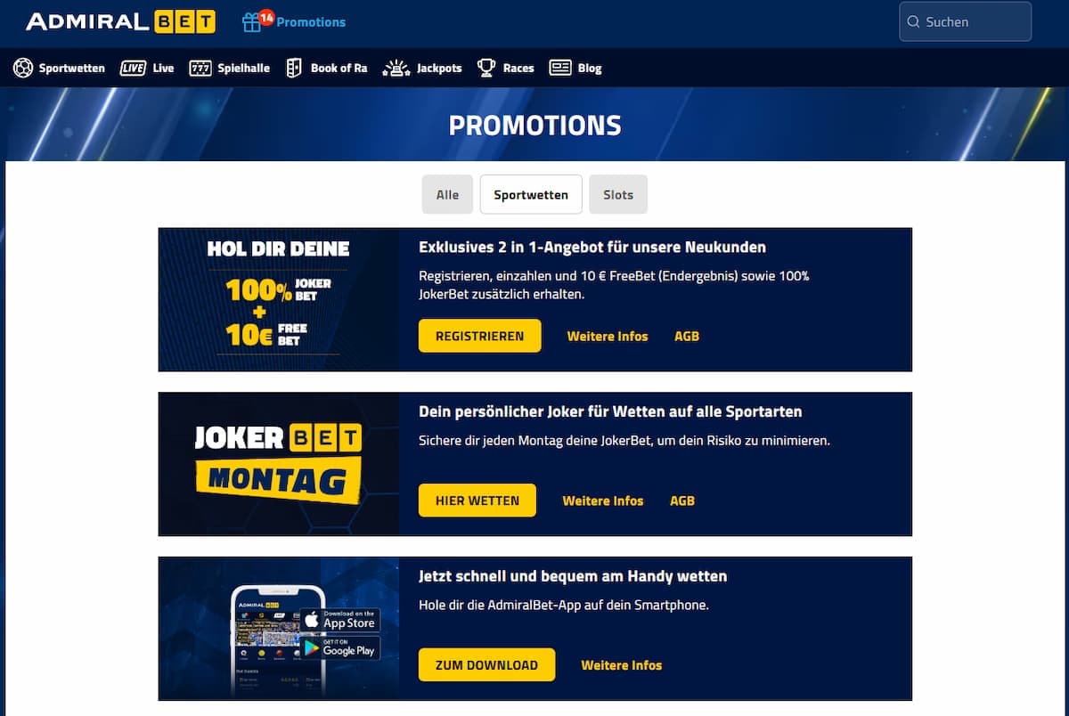 AdmiralBet Sportwetten