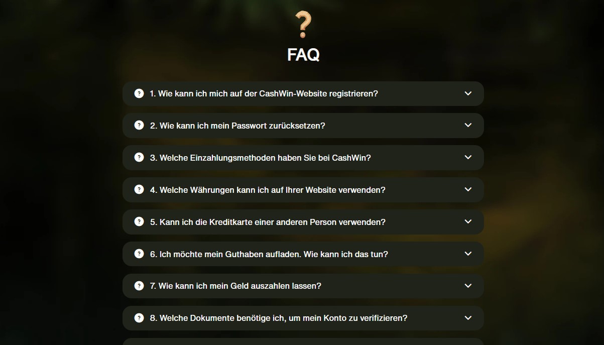 Cashwin-Kundenservice