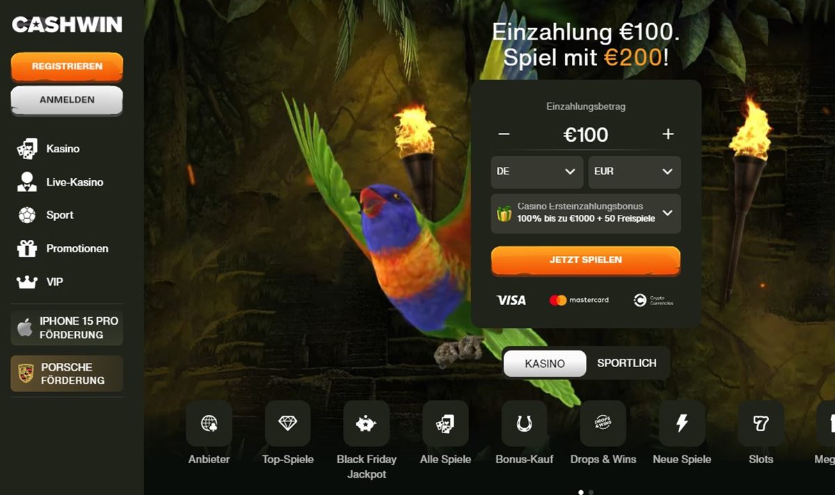 Cashwin Registrierung