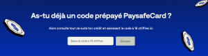 Casino dépôt Paysafecard