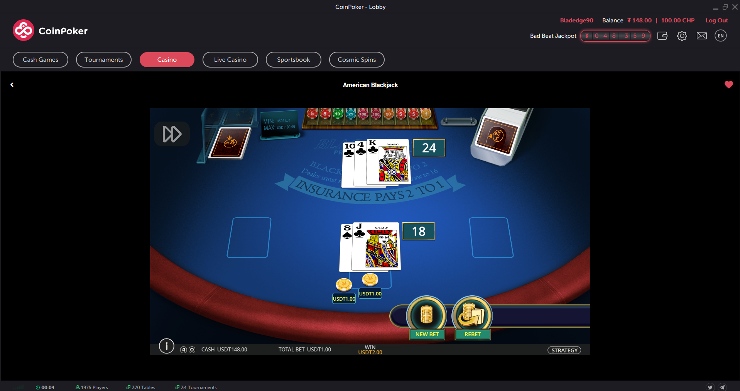 CoinPoker Blackjack 1