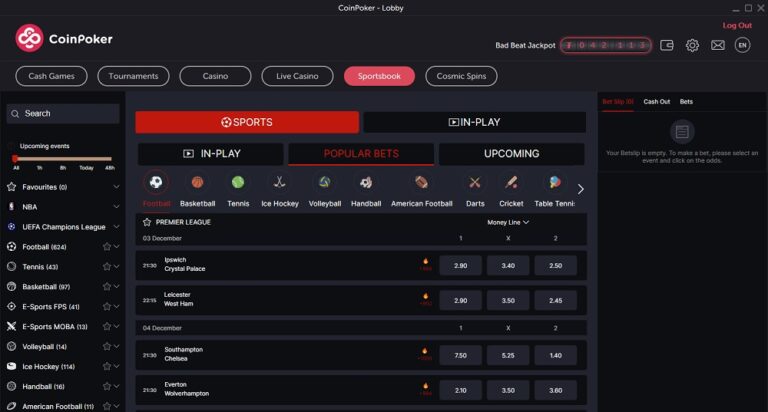 CoinPoker Online Sportsbook
