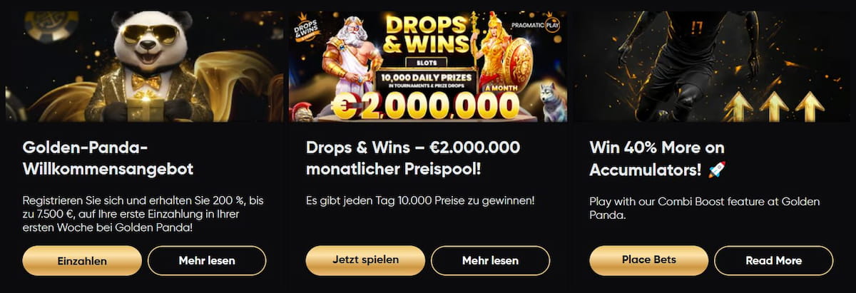 Der Golden Panda Casino Bonus