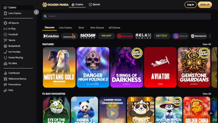 golden panda homepage