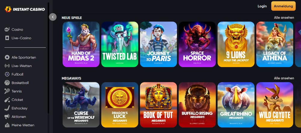 Instant-Casino-Spiele