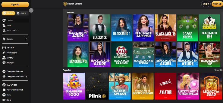 Lucky Block Blackjack