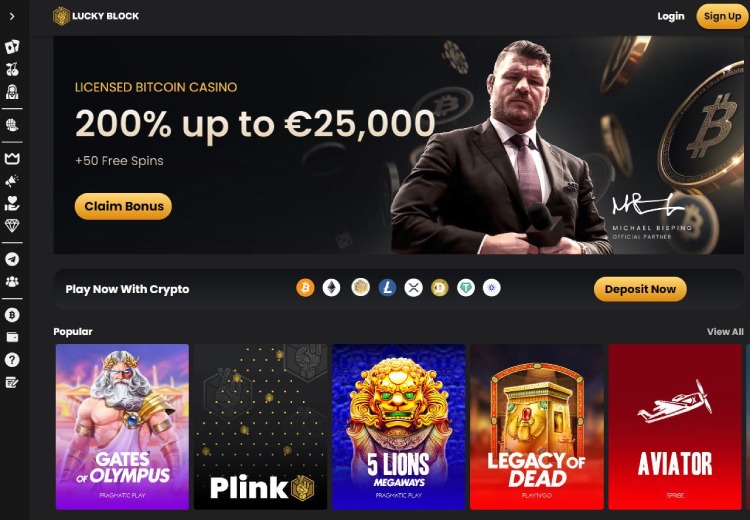 lucky block welcome bonus and games