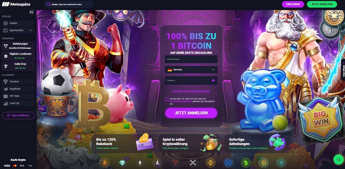 Metaspins Casino Bonus
