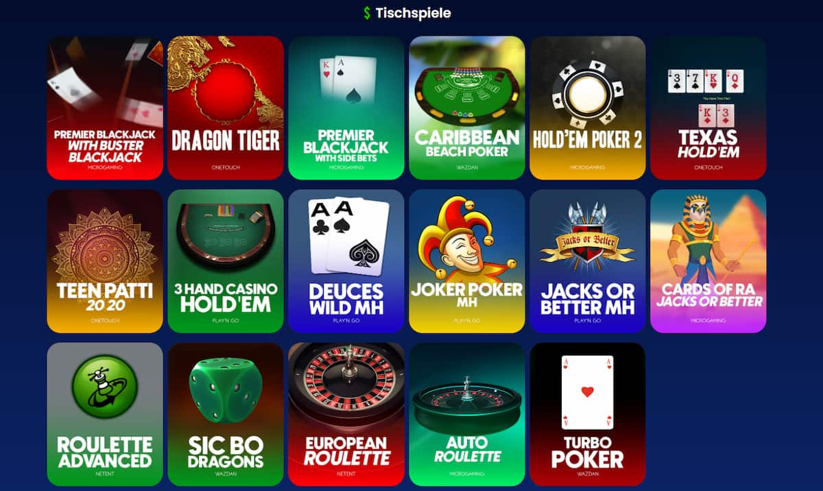 Tischspiele bei CoinKings Casino