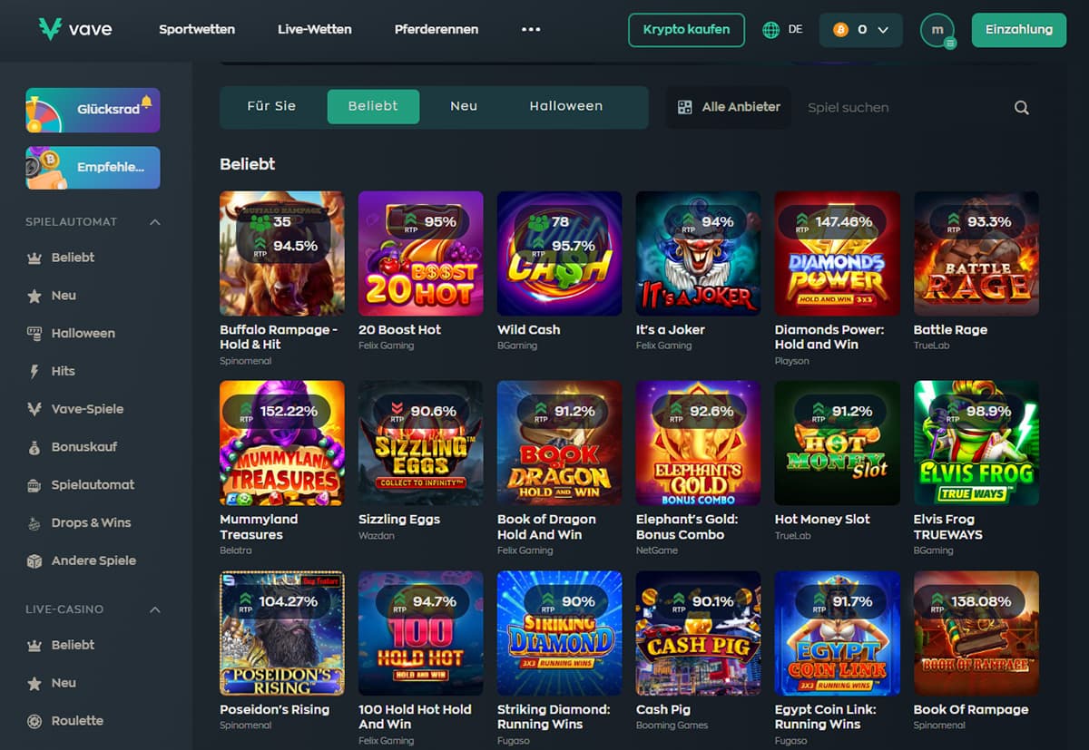 Vave Casino - Slots