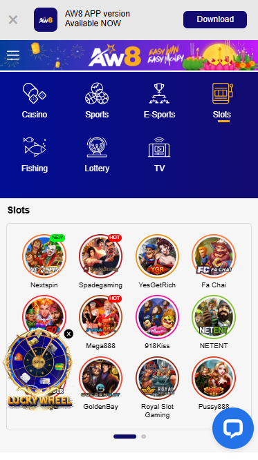AW8 SG casino slots