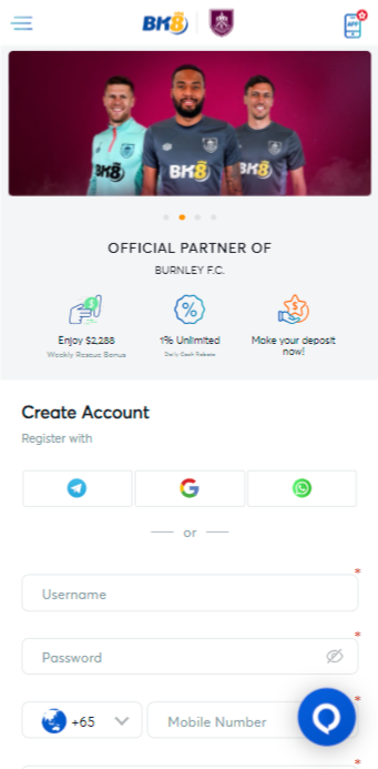 bk8 sign up process