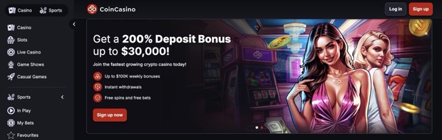 coincasino uued online kasiinod